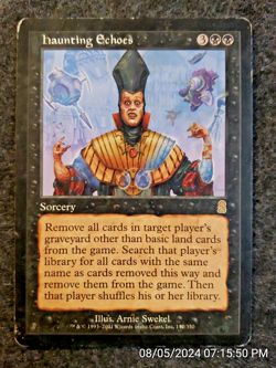 Magic_the_gathering Odyssey Haunting Echoes #142 2001,MTG,MP Rare (DS3D1H3) - Image 1