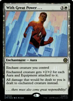 MTG With Great Power . . . Foil NM Marvel's Spider-Man Magic 24 - Image 1