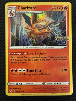 Charizard 010/078 Pokemon Go Holo Rare NM - Image 1