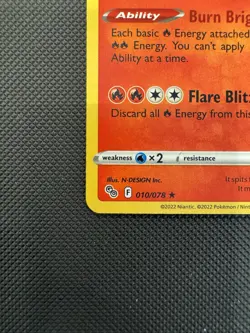 Charizard 010/078 Pokemon Go Holo Rare NM - Image 3