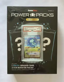 Power Pack Series 3 - Gamestop Exclusive 2025 - 1 PSA 8+ Card & 2 Booster Packs - Image 1
