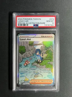2024 POKEMON TWM EN-TWILIGHT MASQUERADE #219 LANA'S AID PSA 10 - Image 1
