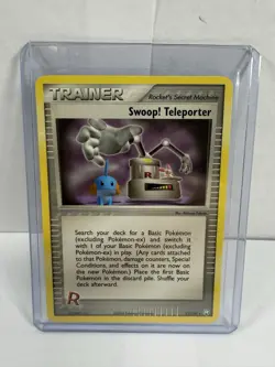 Pokemon Swoop! Teleporter Team Rocket Returns 92/109 Non Holo Trainer - Image 1