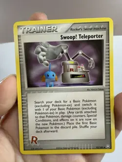 Pokemon Swoop! Teleporter Team Rocket Returns 92/109 Non Holo Trainer - Image 2