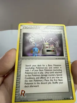 Pokemon Swoop! Teleporter Team Rocket Returns 92/109 Non Holo Trainer - Image 5