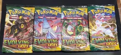 Pokemon - Sword & Shield Evolving Skies - Booster Pack Art Set- NEW & SEALED - Image 1