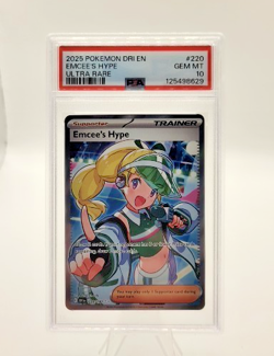 2025 POKEMON DRI EN-DESTINED RIVALS ULTRA RARE #220 EMCEE'S HYPE PSA 10 - Image 1