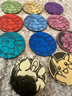 Full Set of Eeveelutions Coins - Prismatic Evolutions Tin Exclusive Pokemon TCG - Image 2