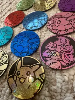 Full Set of Eeveelutions Coins - Prismatic Evolutions Tin Exclusive Pokemon TCG - Image 3