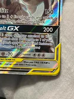 Pokemon TCG Pikachu & Zekrom GX SM168 Black Star Promo Full Art DMG - Image 5