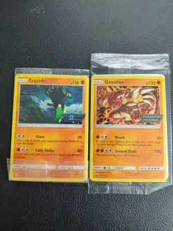 Pokemon TCG - Groudon 81/168 & Zygarde 72/131 Legendary Promo Stamped Sealed - Image 1