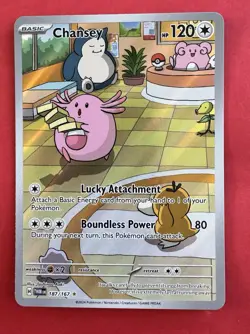 2024 Pokemon TCG Chansey 187/167 Twilight Masquerade IR Holo Rare - Image 1