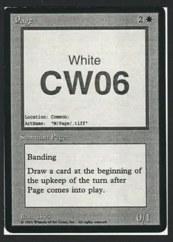 ***Page (Unreleased) Playtest Card*** MTG Alliances Magic Kid Icarus - Image 1