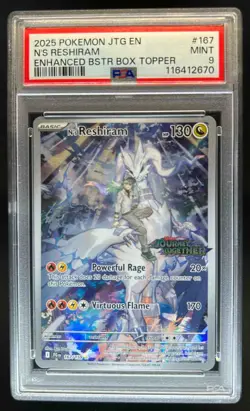 2025 Pokemon SV Journey Together N's Reshiram Promo Cards #167/159 PSA 9 - Image 1