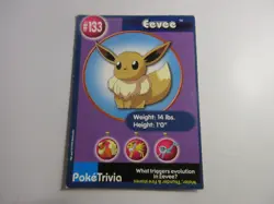 Eevee PokeTrivia Burger King Pokemon Card LP - Image 1