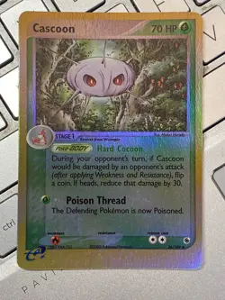 Pokemon EX Ruby & Sapphire REVERSE HOLO Cascoon 26/109 nm condition card - Image 1