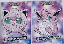 2025 POKEMON STAINED GLASS Crystal Card Jigglypuff Wigglytuff - Image 1