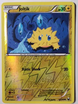 REVERSE HOLO Joltik 42/108 PL / LP - Dark Explorers Pokemon Card Miki Tanaka Art - Image 1