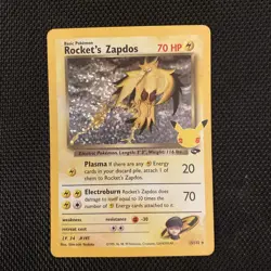 Rocket's Zapdos 15/132 Pokemon Celebrations Classic Collection Holo Card - Image 1