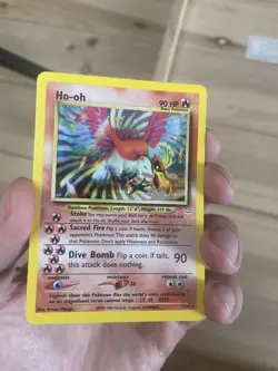 Ho-oh Neo Revelation 7/64 Pokemon Card 1st Edition Unlimited Rare Holo 2001 HP - Image 3