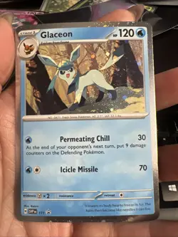 Glaceon - Prismatic Evolutions Black Star Promo Cosmos Holo Card SVP 171 - Image 1