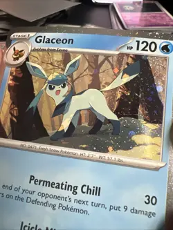 Glaceon - Prismatic Evolutions Black Star Promo Cosmos Holo Card SVP 171 - Image 2