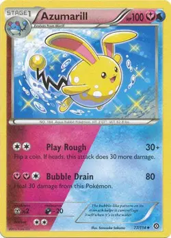 Azumarill 77/114 Uncommon - Pokemon XY Steam Siege Card - Image 1
