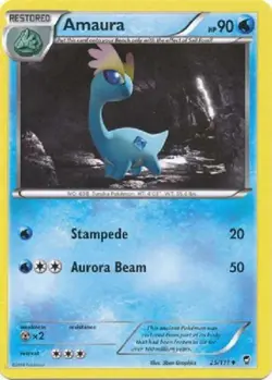 Amaura 25/111 - Pokemon XY Furious Fists Card - Image 1