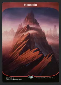 ***Unstable Mountain Square Corner Miscut Misprint*** MTG Magic Kid Icarus - Image 1