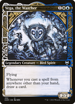 Showcase VEGA, THE WATCHER x4 mtg (NM/NM-) Kaldheim 4 Unc - Image 1