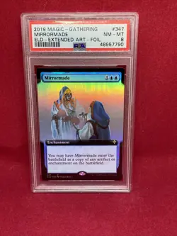 Mirrormade Rare Extended Art Borderless Foil Promo PSA 8 NM-MT - Image 1