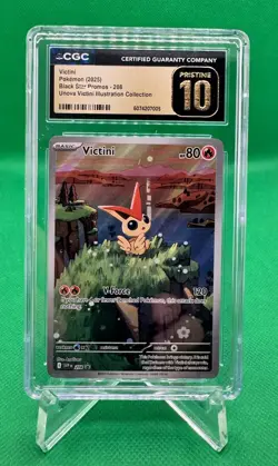 2025 POKEMON SVP EN-SV BLACK STAR PROMO #208 VICTINI CGC Pristine 10 - Image 1