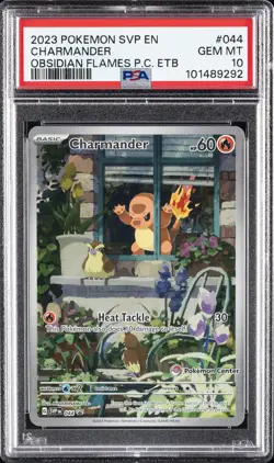 2023 POKEMON SVP EN-SV BLACK STAR PROMO #044 CHARMANDER PSA 10 - Image 1