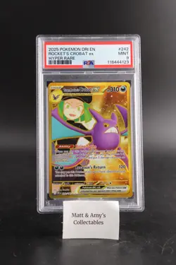 2025 Pokemon Dri En Rocket's Crobat ex Hyper Rare #242 PSA 9 - Image 1