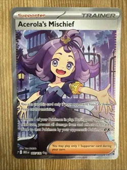 Acerola's Mischief 165/132 Mega Evolution Pokemon Full Art Trainer - Image 1