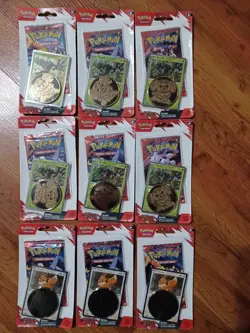 Lot Of 9 Pokemon TCG Destined Rivals Checklane Blister Eevee & Zarude - Image 1