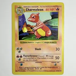 Pokemon Base Set Charmeleon Shadowless 24/102 MP - Image 1