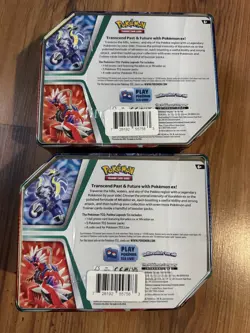 Pokemon Paldea Legends Tins Koraidon Miraidon EX 10 Total Booster Packs - Image 2