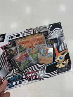 Pokemon Black Bolt White Flare 4 Booster Pack Victini Illustration Collection - Image 1