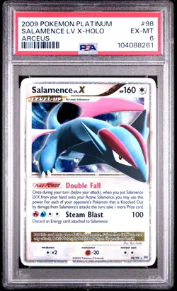 2009 POKEMON PLATINUM ARCEUS #98 SALAMENCE LV.X-HOLO PSA 6 - Image 1