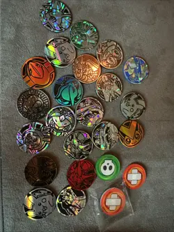 Lot of VINTAGE Official Pokemon TCG Coins x25! EX Era, Tag Team, XY, MORE! - Image 1