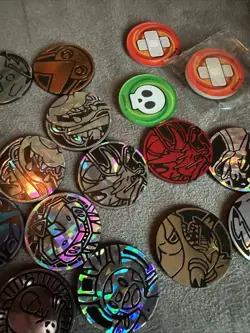 Lot of VINTAGE Official Pokemon TCG Coins x25! EX Era, Tag Team, XY, MORE! - Image 3