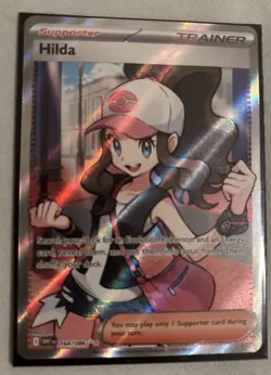 Hilda 164/086 Full Art Ultra Rare White Flare Holo Pokemon TCG Card - Image 2