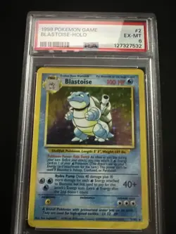 Pokemon TCG Blastoise Holo Unlimited Rare Card Base Set 2/102 PSA 6 - Image 1
