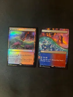 Shivan Reef #380/#255 FOIL/Borderless [Dominaria United] Magic MTG Cards NM - Image 1