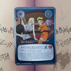 Naruto CCG, Let's take this outside! PR-022 Promo Cold Foil LP Card English - Image 1