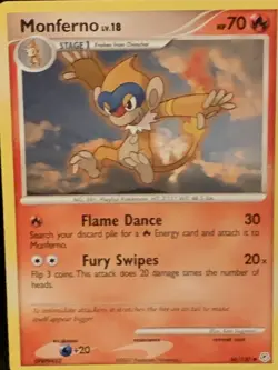 Infernape Lv X + Chimchar Rainbow Holo + Monferno + Energy Fire Pokemon Cards - Image 4