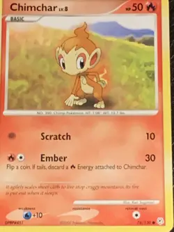 Infernape Lv X + Chimchar Rainbow Holo + Monferno + Energy Fire Pokemon Cards - Image 5