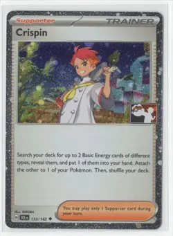 Crispin Holo Pokemon Prize Pack Series 7 Promo Pokemon Card NM Stamp - Image 1
