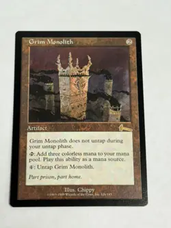 MTG Grim Monolith Urza’s Legacy 1999 Near Mint (NM) Magic The Gathering - Image 1